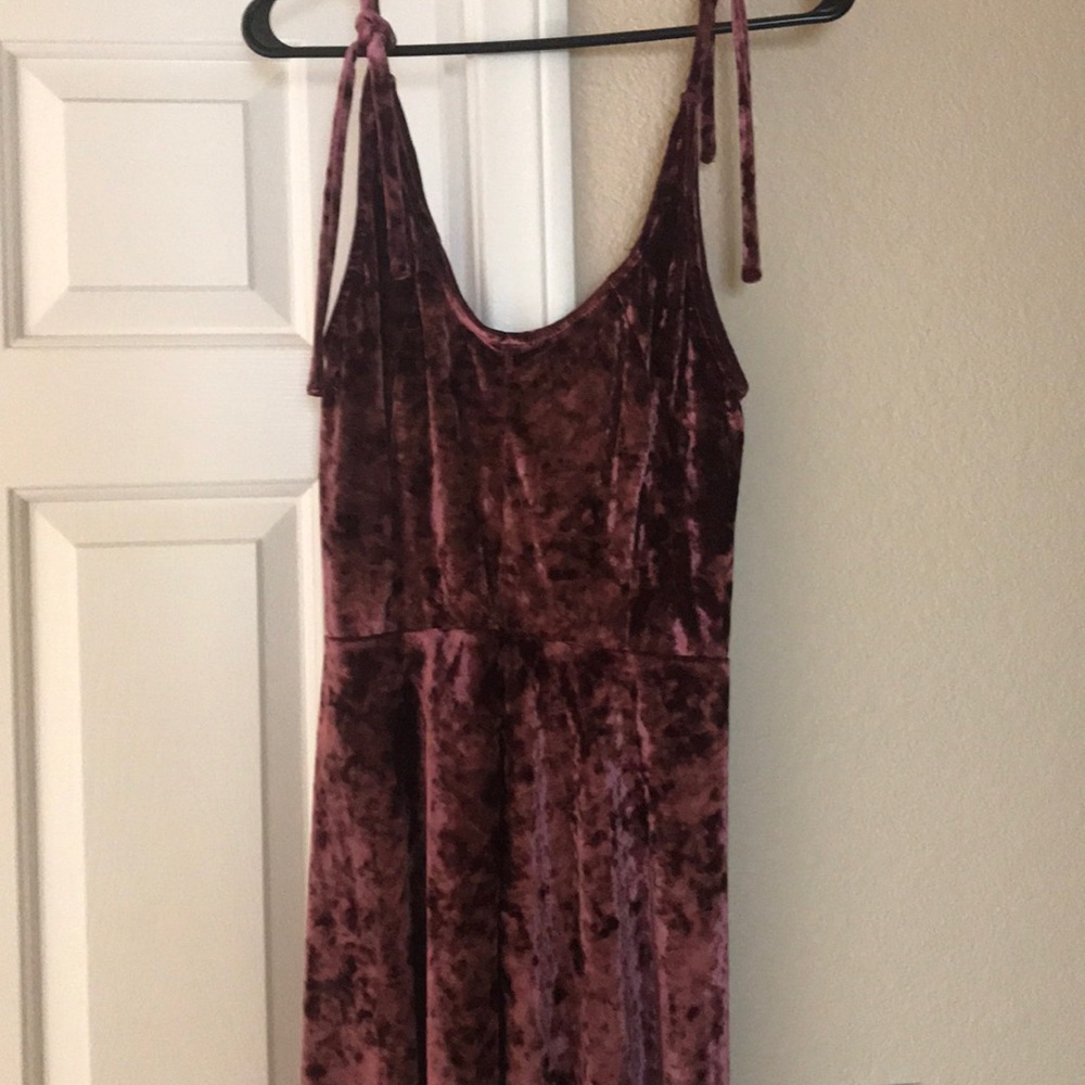 Cute Pink Velvet Dress